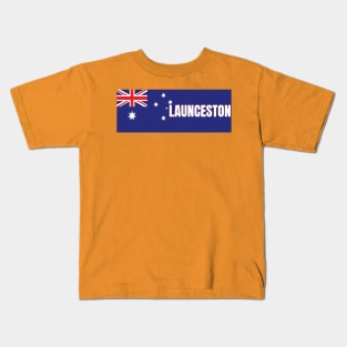 Launceston City in Australian Flag Kids T-Shirt